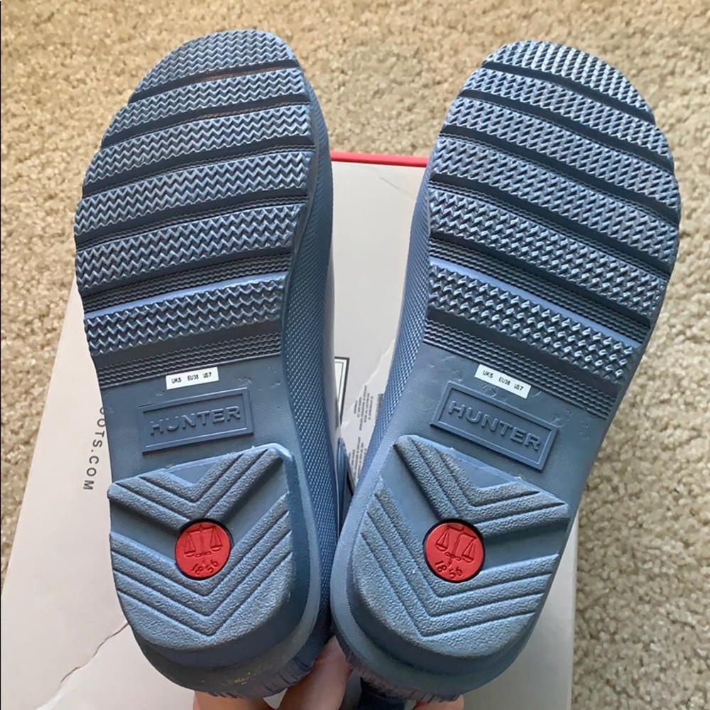 Hunter | Chelsea Ankle Rain Boots | Size 7 | Grey Blue - Picture 9 of 9